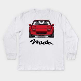 MX5 Miata NA Red Kids Long Sleeve T-Shirt